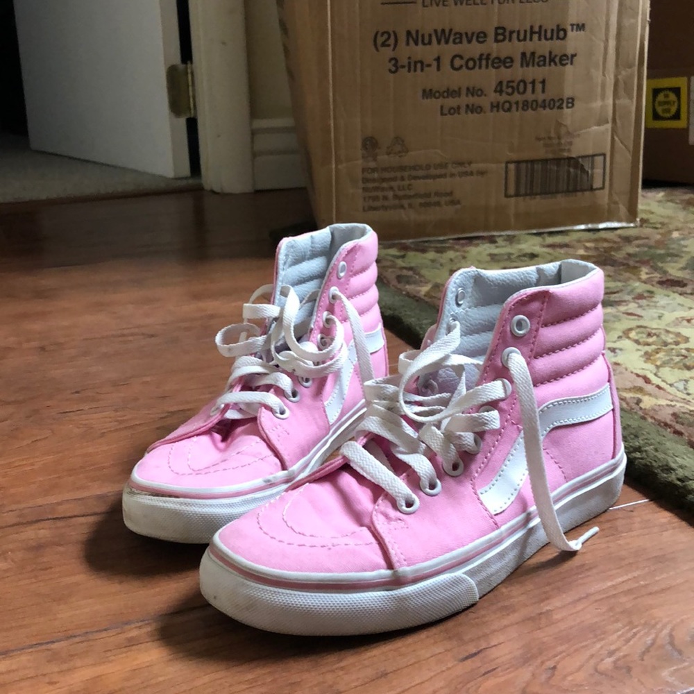 PINK vans high tops